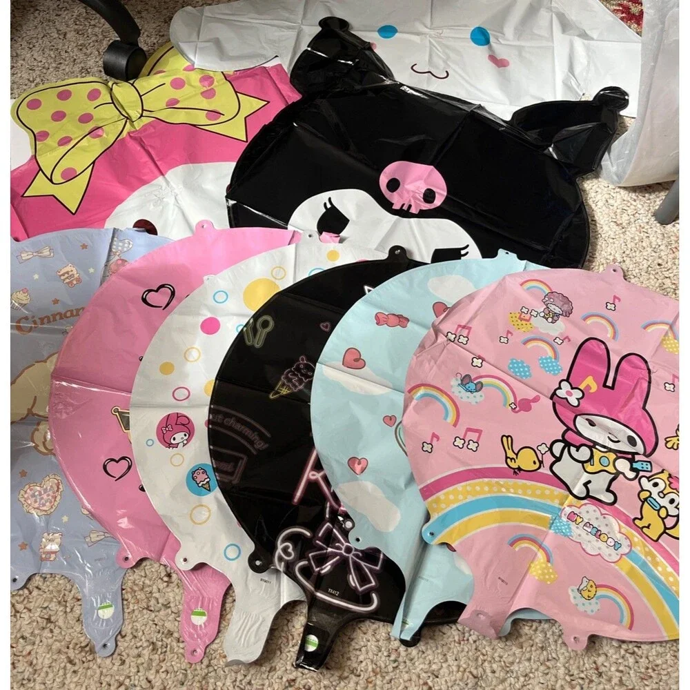 9 Mylar Cute Anime Party Decoration Balloons,Aluminum Film Material Double sided